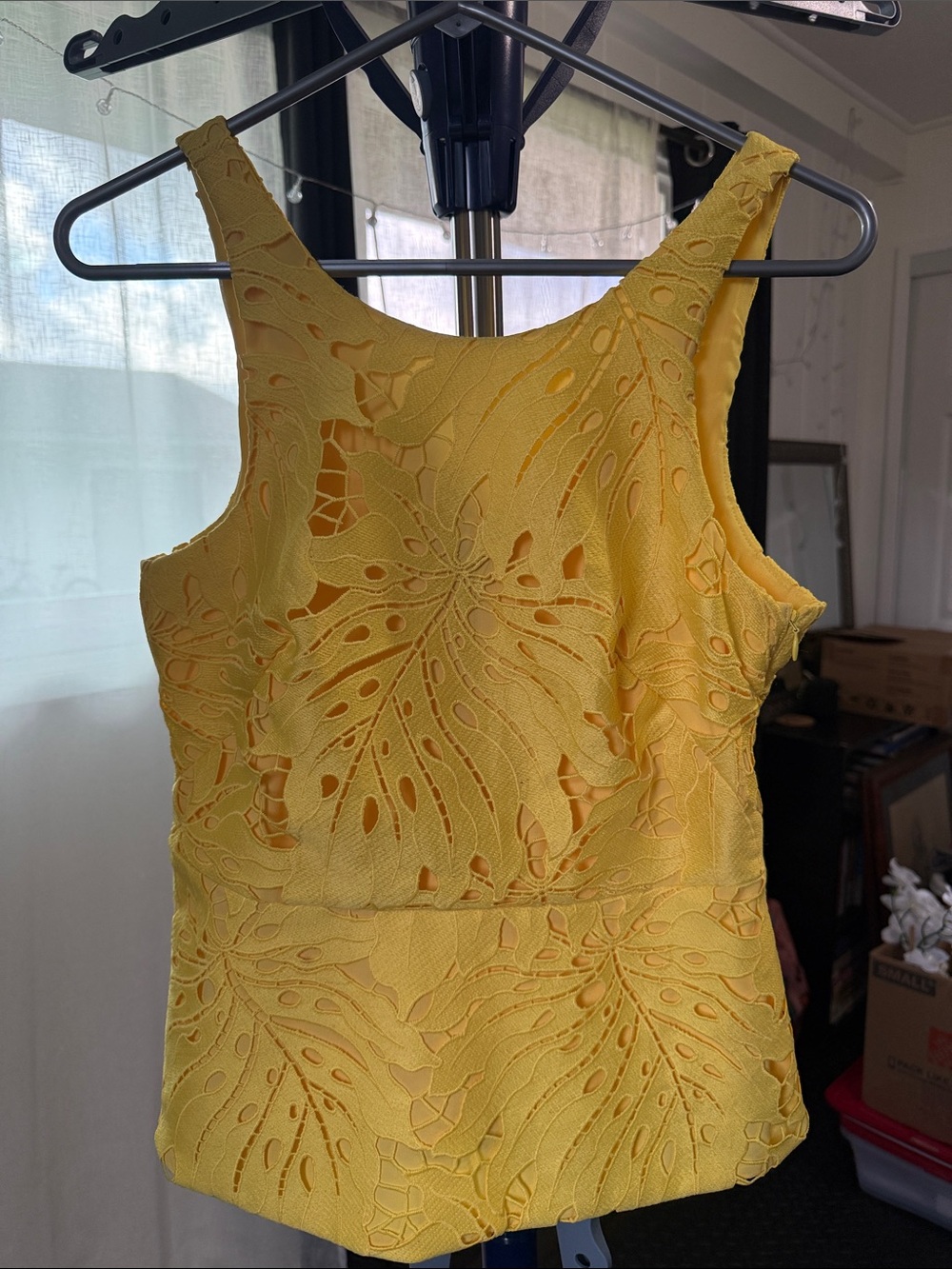 Banana Republic Yellow Lace Tank Top